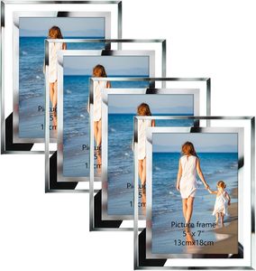 Wholesale Photo <b>Frame</b> Glass Creative <b>4x6</b> 5x7 8x10 Glass <b>Picture</b> <b>Frame</b> Transparent Glass Photo <b>Frame</b> Home Decorative Accessory - Product Image 1