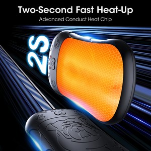 Calentador de Manos Recargable, Paquete de 2 (Negro), Calentador de Manos Eléctrico 2 en 1 WXX, Portátil de 6000 mAh, Calentamiento Seguro de Doble Cara - Product Image 3