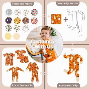 Nuovo Pigiama per <span class=keywords><strong>Neonati</strong></span> in Bambù Personalizzato Hongbo, Produzione OEM con Basso MOQ, Tutina Festiva per <span class=keywords><strong>Neonati</strong></span> 0-6 <span class=keywords><strong>Mesi</strong></span> - Product Image 2