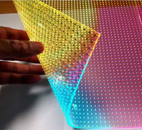 Écran LED couleur personnalisé à film mince, affiche numérique flexible transparente à rétroéclairage pour centre commercial et commerce de détail