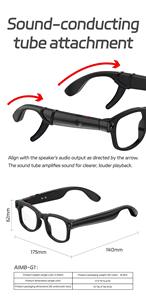 Lunettes Intelligentes G1 Tendance 2025 avec Caméra HD, Traduction IA, Musique, Appels, Réduction de Bruit ENC, Lunettes de Soleil Sportives - Product Image 4