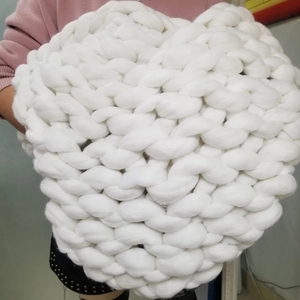 Giá bán buôn Trung Quốc nhà máy mới 66S Handmade dệt kim Chunky Merino len chăn - Product Image 5