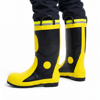 Bottes de pompier en caoutchouc Ayon, bottes de sécurité pour les pompiers, protection des pieds et des jambes, avec embout en acier, semelle intermédiaire anti-abrasion, antidérapante, équipement essentiel