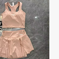 Ensemble de vêtements de sport à séchage rapide - Ensemble deux pièces de jupe courte décontractée et élégante pour femmes