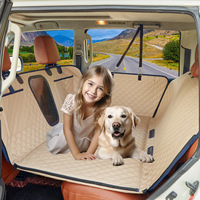 Nouvelle housse de siège de voiture pour animaux de compagnie en cuir PU écologique, durable, imperméable, résistante à l'usure, à motif solide, pour siège arrière