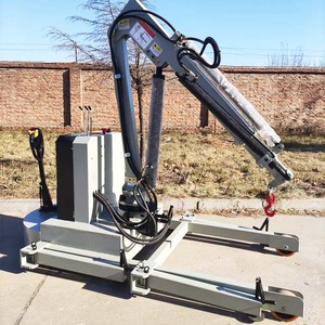 Grúa rotativa de elevación hidráulica de cabrestante eléctrico portátil pequeño con control remoto para construcción y agricultura - Product Image 5