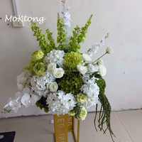 Hochzeitsdekoration MoKtong Handgefertigte 70cm Grüne Hortensien Künstliche Blumenkugel für Tisch & Zeremonienbogen