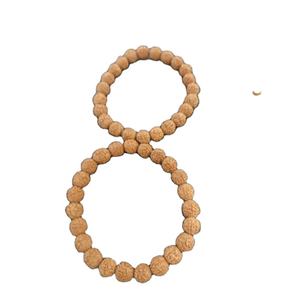 Pulseras de madera Rudraksha unisex al por mayor, diferentes tamaños a elegir, aproximadamente 7 pulgadas, hechas a mano. - Product Image 5
