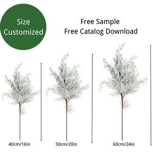 Adornos De Navidad Faux Pin Bough Leaves Pick Diy Wreath Craft <span class=keywords><strong>Christmas</strong></span> Home Decoration Pics Pins Snowy <span class=keywords><strong>Christmas</strong></span> Pine Branch - Product Image 3