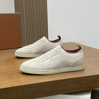 Baskets basses de créateur pour hommes en daim bleu marine, à lacets, avec col en maille, légères, décontractées, pour la marche quotidienne, chaussures de mode de luxe de haute qualité
