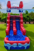 Toboggan gonflable aquatique/sèche de 20 pieds à piste unique pour enfants et adultes