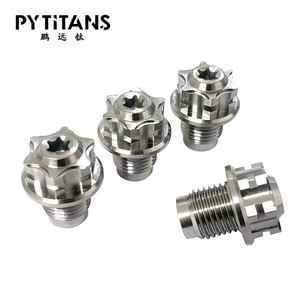 Hợp kim Titan bánh răng dầu cap vít ống xả cảm biến oxy GR5 bu lông titan ốc vít xe máy dầu cap bu lông - Product Image 1