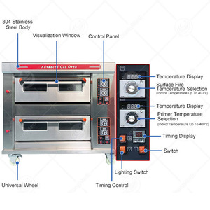 完全なベーカリー機器プロの高級電気クロワッサンデッキ焼きオーブンケーキペストリーオーブンの価格 - Product Image 2