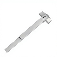 Ensemble de serrures de porte d'évacuation d'urgence : barre anti-panique + poignée de levier de verrouillage extérieure pour portes simples