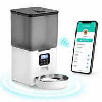 Distributeur automatique de nourriture pour animaux de compagnie KAILAN OEM avec commande à distance par application WiFi, écran LCD intelligent, programmation de l'alimentation, bol en acier inoxydable de 5,6 L, enregistreur vocal