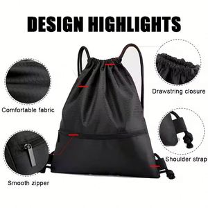 Sac à dos de sport imperméable personnalisé avec logo, sac de voyage pour le basketball, sac de sport pour la natation, sac à cordon pour la gym - Product Image 2