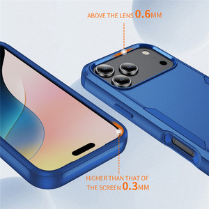 For iPhone 17 <strong>Pro</strong> <strong>Max</strong> 16 15 14 13 12 Heavy Duty Three Layer Phone <strong>Case</strong> Hard PC+Soft TPU 3 in 1 Shockproof Phone Protective Cover - Product Image 5