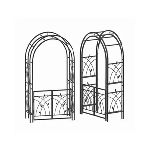 Fer forgé arqué Patio fleur support escalade <span class=keywords><strong>tonnelle</strong></span> européenne fer pied tringle à <span class=keywords><strong>rideau</strong></span> jardin mariage métal toile de fond arches - Product Image 1