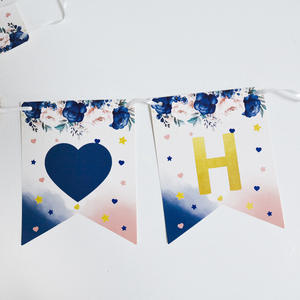 Striscione di benvenuto moderno del bambino con la piccola coda di pesce luna piena di <span class=keywords><strong>un</strong></span> <span class=keywords><strong>anno</strong></span> di festa decorazione elegante frac Banner - Product Image 3