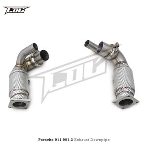 Tubo de bajada para <span class=keywords><strong>PORSCHE</strong></span> 911 <span class=keywords><strong>991</strong></span>/<span class=keywords><strong>991</strong></span>.2 Carrera 3,0 2011 + Tubos de escape Sistema de tubo de bajada de escape de acero inoxidable - Product Image 2