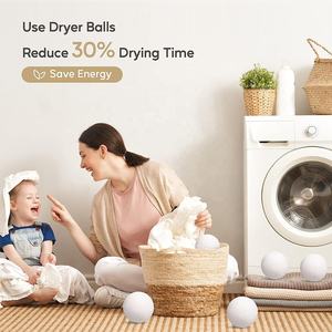 6PK XL 2,75 pouces Boules de séchage en laine Vente en gros Mouton de Nouvelle-Zélande Pur Naturel Réutilisable XL 100% Lavage Biologique Boules de séchage en laine - Product Image 3