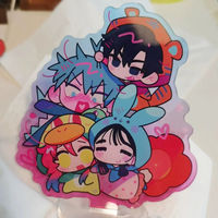 Porte-clés en acrylique personnalisé GOSS Creative, style couple, anime, imprimé double face, breloques de dessin animé en acrylique pour cadeau