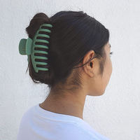 Pinces à cheveux en gros personnalisées pour femmes, lot de 8, grandes pinces banane mates en plastique, 10,5 cm et 8,5 cm, à forte tenue