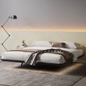 Muebles de dormitorio para <span class=keywords><strong>hotel</strong></span>, cama doble flotante elegante y simple - Product Image 3