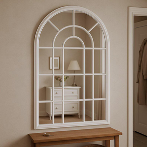 Vetro della finestra fattoria decorativo, metà del secolo parete grande specchio estetico, finestra moderna parete specchio di lusso - Product Image 1