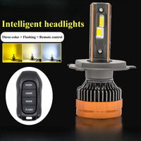 Phare de voiture universel haute puissance 150W avec trois températures de couleur, phares LED à flash et télécommande