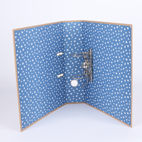 Organizador de oficina a4 ecológico, carpeta de archivos de papel artesanal, carpeta de hojas sueltas, 2 anillas, barato, venta al por mayor