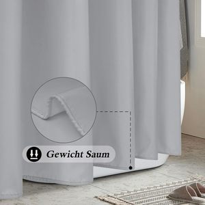<span class=keywords><strong>Rideau</strong></span> <span class=keywords><strong>de</strong></span> <span class=keywords><strong>douche</strong></span> populaire gris 180x200 en textile, semi-perforé, imperméable, lavable, anti-moisissure, avec crochets pour <span class=keywords><strong>baignoire</strong></span>/salle <span class=keywords><strong>de</strong></span> bain - Product Image 3