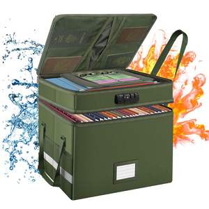 Огнеупорный ящик для документов, органайзер, папка для файлов с 13 карманами, Сумка для документов A4, запираемый органайзер для документов - Product Image 1