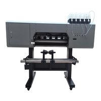 Imprimante DTF 60 cm pour T-shirts avec 4 têtes I3200, machine d'impression textile numérique avec kits de séchage et agitateur à circulation automatique de poudre