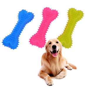 Commercio all'ingrosso della fabbrica di animali domestici da masticare indistruttibile giocattoli per cani osso molari-pit-resistente giocattoli TPR osso per cani da masticare giocattoli cigolanti - Product Image 1