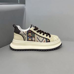 Zapatillas Casuales con Punta de Concha para Hombre, Diseño Original Exclusivo, Zapatillas de Lona con Suela Gruesa y Elevada, Calzado Deportivo de Moda para Adolescentes - Product Image 5