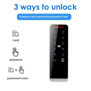 Touch Screen Waterproof Smart Outdoor Keypad Door Lock <strong>Access</strong> <strong>Controller</strong> With Dual Frequency 125KHZ / 13.56mhz Card Reader - Product Image 2