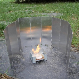 Protection de poêle pliable en aluminium pour l'extérieur, 8 plaques, pare-vent, déflecteur, pare-brise, camping, directement de l'usine - Product Image 4