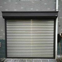 Porte en aluminium à lamelles isolées en mousse Portes de garage électriques à enrouler Volets roulants