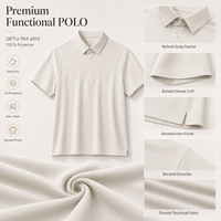 Camiseta Polo Informal de Negocios Ligera para Hombre JNEI, 150 g, Secado Rápido, Protección UV, Protección Contra el Calor, para Viajes Urbanos