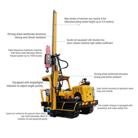 Nouveau marteau diesel en acier haute performance de 6 m avec système GPS et pompe hydraulique pour la construction, l'agriculture et l'énergie solaire