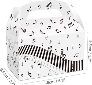 12 pièces Notes de <span class=keywords><strong>musique</strong></span> fête traiter boîte bonbons coffrets cadeaux <span class=keywords><strong>musique</strong></span> thème fête d'anniversaire boîtes de faveur pour <span class=keywords><strong>musique</strong></span> fête décoration fournitures - Product Image 3
