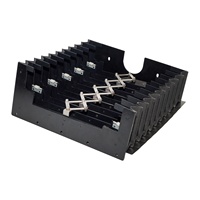 RUIAO Cache-soufflets CNC HGR25 en tissu nylon de protection avec plaque de connexion en acier Q235, résistant à la poussière, à l'eau, à l'huile et au feu