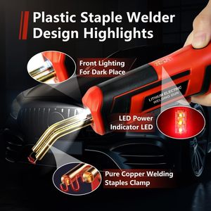 Pistola de grapas de plástico inalámbrica recargable por USB de 40W, kit de grapas de plástico, máquina de soldadura para reparación de grietas en parachoques de coche - Product Image 2