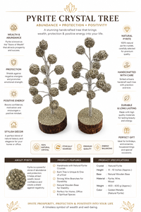 Natural Peru Pyrite <b>Crystal</b> <b>Tree</b> Handmade Mineral Decor Wooden Base Feng Shui Ornament for Home Office Gift - Product Image 3