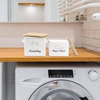 Ensemble de bac à poudre et de séchoir à linge Porte-feuilles Boîte de rangement pour détergent à lessive en poudre