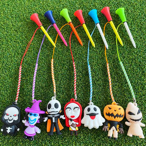 Tees de Golf Exclusivos para Halloween, Adornos Antipérdida, Material de Plástico, Bambú y Goma, 83 mm, Empaquetados Individualmente - Product Image 5