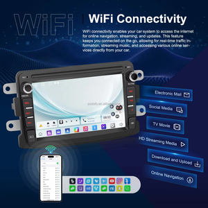 Autoradio Android Podofo 7 pouces 2+64 Go, autoradio, CarPlay, Android Auto, BT, GPS, WiFi, ASP pour Dacia, électronique automobile - Product Image 4
