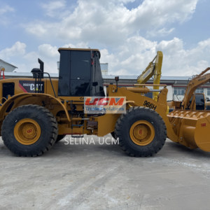 Caterpillar usado para cargadora de ruedas CAT 966H de Japón, cargador frontal de carga nominal de 6 toneladas para componentes básicos de granjas, incluye bomba - Product Image 1