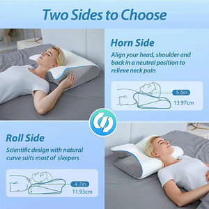 <span class=keywords><strong>Almohada</strong></span> de Cama Ergonómica de Espuma Viscoelástica Sólida JeeBay, Diseño Ortopédico Cervical, Relleno 100% <span class=keywords><strong>Fibra</strong></span> de Poliéster, 1.3 kg, Sueño Saludable y Profundo - Product Image 2